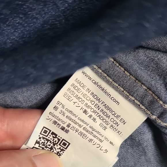 Calvin Klein Jeans Blue Button Down Shirt - Picture 6 of 7
